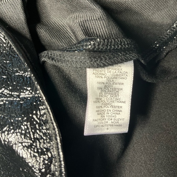 nwt Catherine Malandrino Faux Leather Peplum Dress Size 6 - Picture 8 of 9